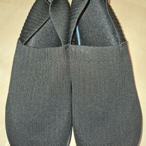Black Knit Slip-On Shoes